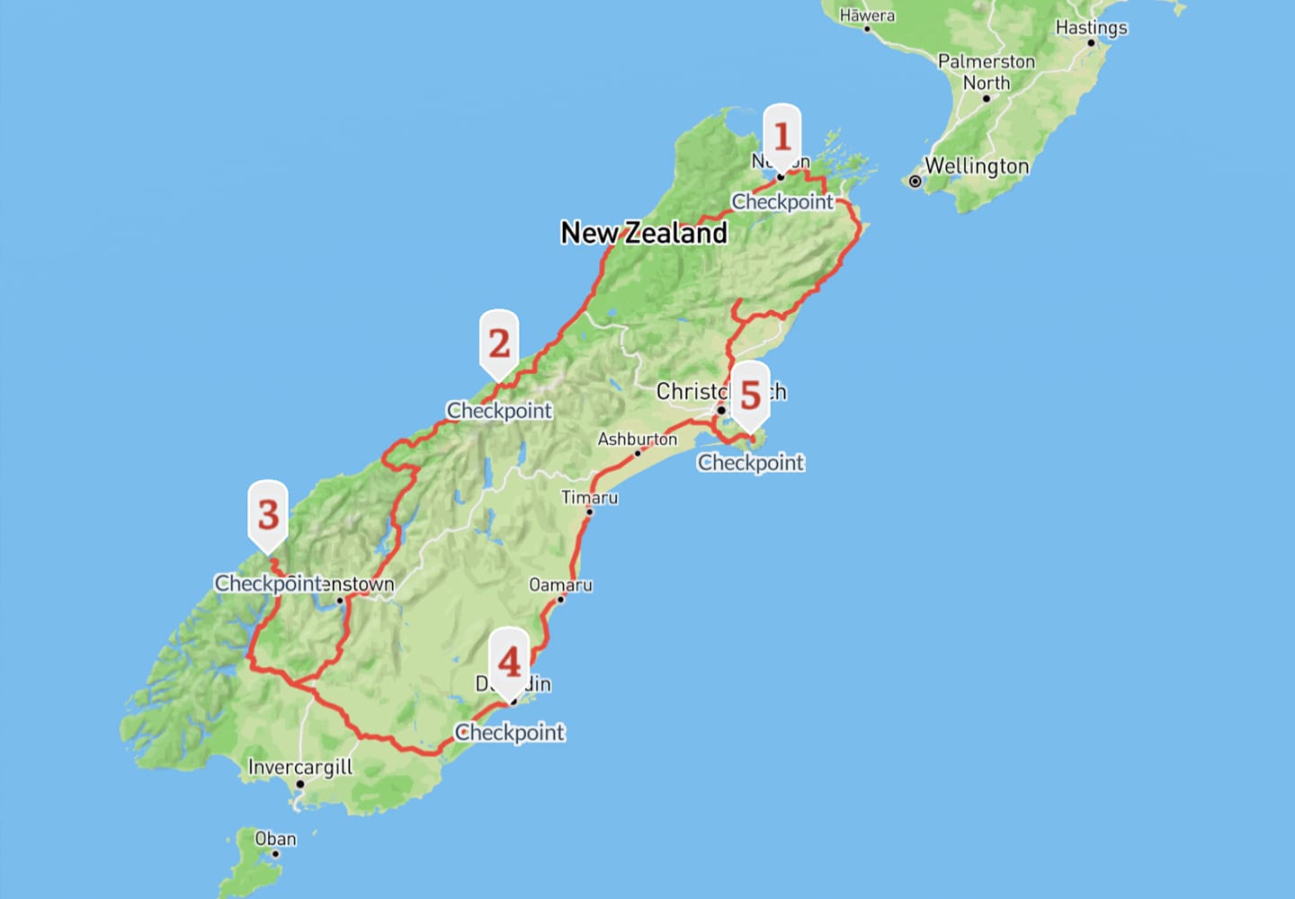 AvoMap base map style 4 — animated route preview