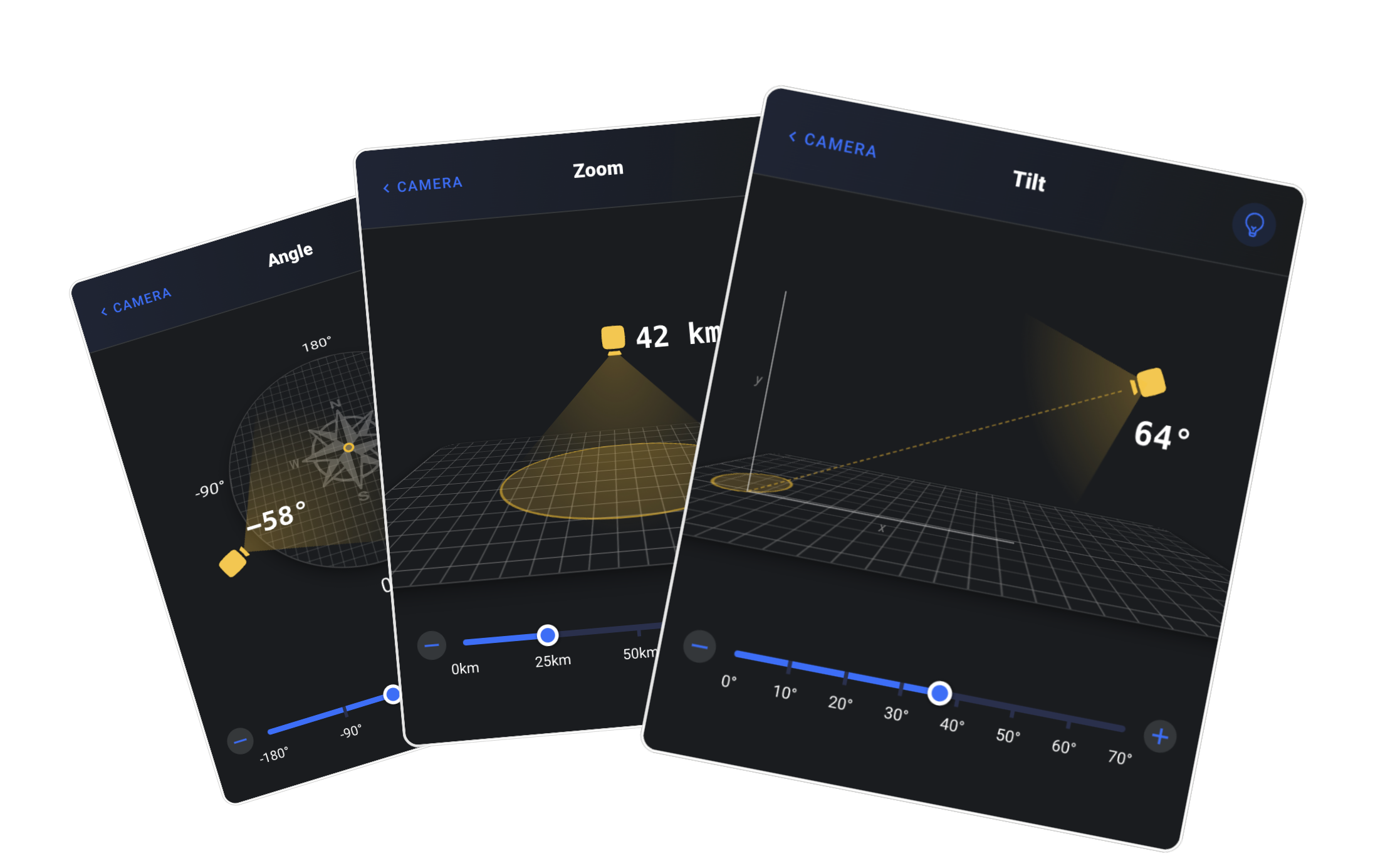 Camera controls in the AvoMap editor